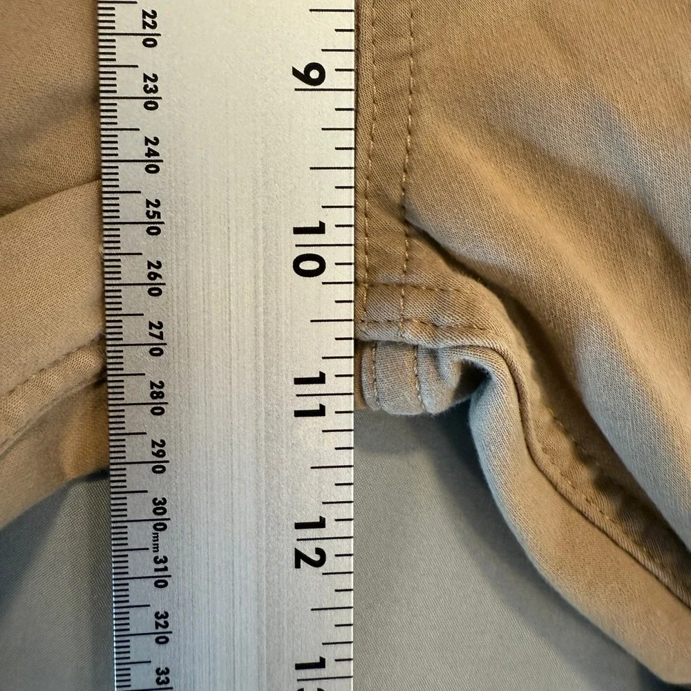 Banana Republic Traveler Slim Fit Pants Mens 33x32 Tan Khaki Chino Stretch